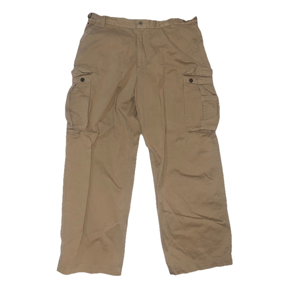 Tommy Hilfiger Walden Men's Cargo Jeans Pants Worker Outdoor S W38 L32 Beige NE